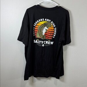 Men's Salty Crew "Thrill Seekers and Risk Takers" Black Graphic‎ T-shirt